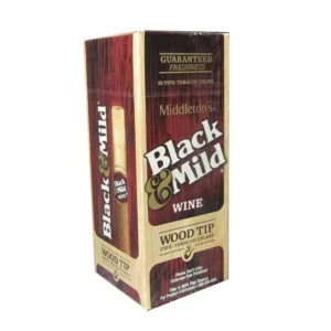 BLACK & MILD WINE WOODTIP 25CT