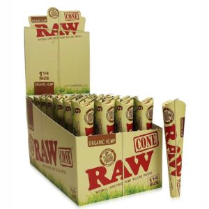 RAW ORGANIC CONE 1-1/4 6CT