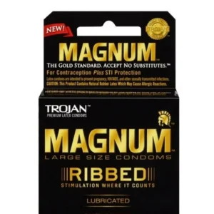 TROJAN MAGNUM RIBBED 3PK