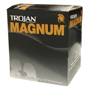 TROJAN 48CT BLACK MAGNUM JAR
