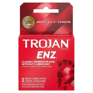 TROJAN ENZ NON/LUBRICATED 3PK