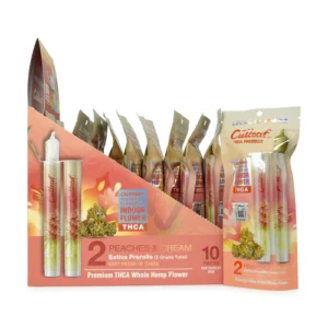 CUTLEAF THCA PREROLLS PEACHES & CREAM 2.0G 10CT