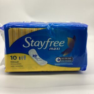 STAYFREE REG MAXI PADS 10CT