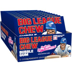 BIG LEAGUE CHEW BLUE RASP 12CT