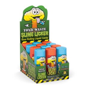 TOXIC WASTE SLIME LICKER BLUE RAZZ/STRAW 12CT