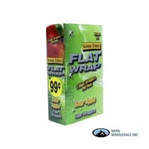 GT FLAT WRAP SOUR APPLE 25/2PK