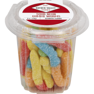 HV SOUR NEON WORMS 6oz P/U CUP