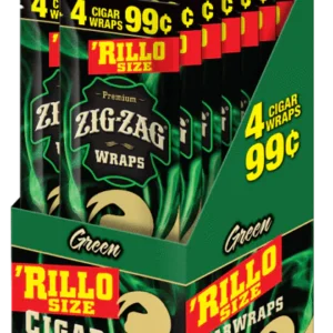 ZIG ZAG RILLO GREEN 4/.99 15/4